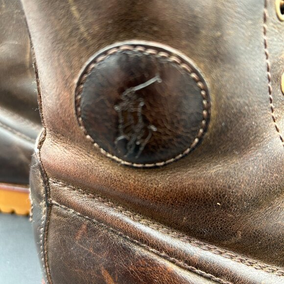 Vintage Polo Ralph Lauren Ranger Leather Workwear Boots Men’s 7.5 Brown Lug Sole